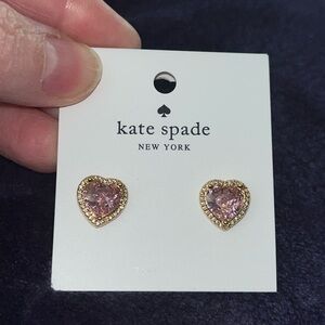 NEW Kate Spade My Love Pink Heart Studs